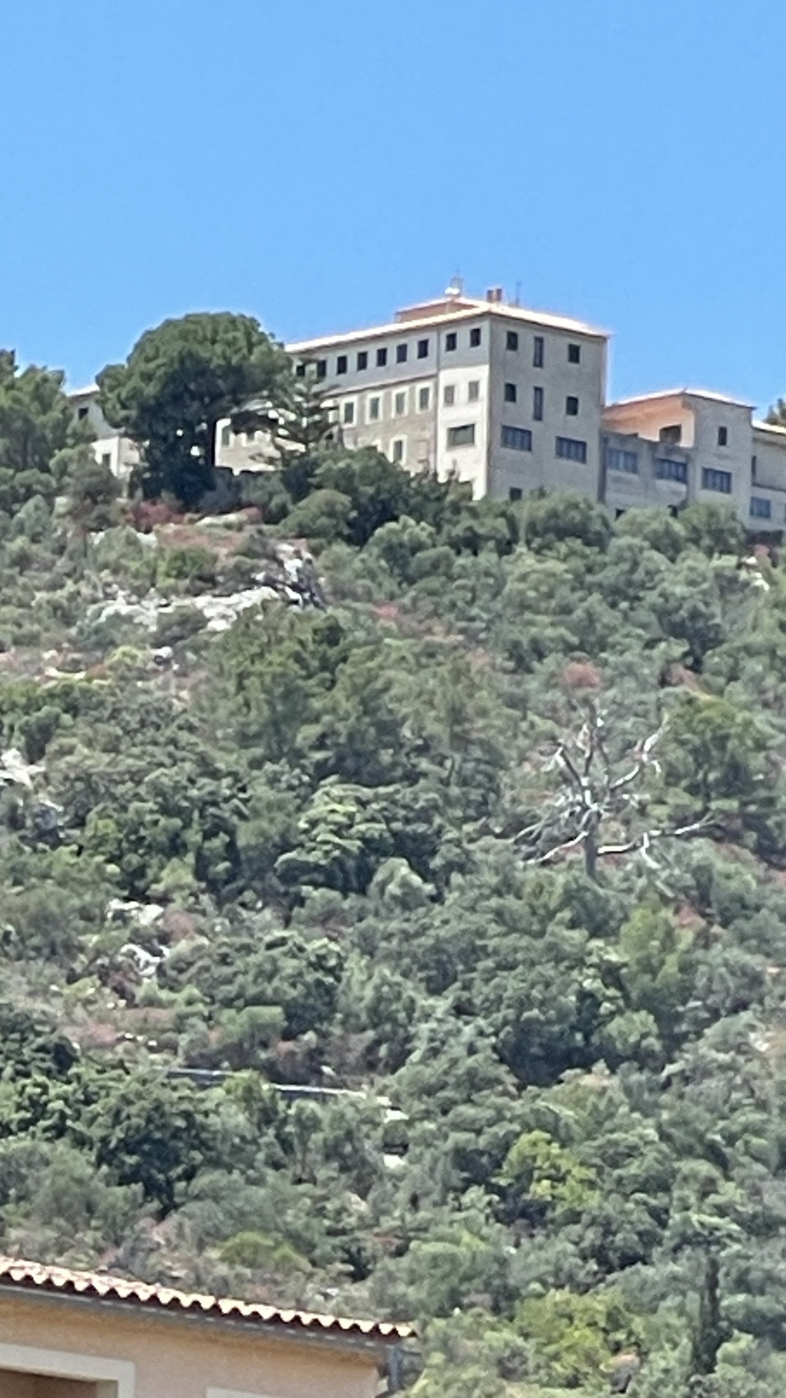 Large natural stone detached house with communal pool