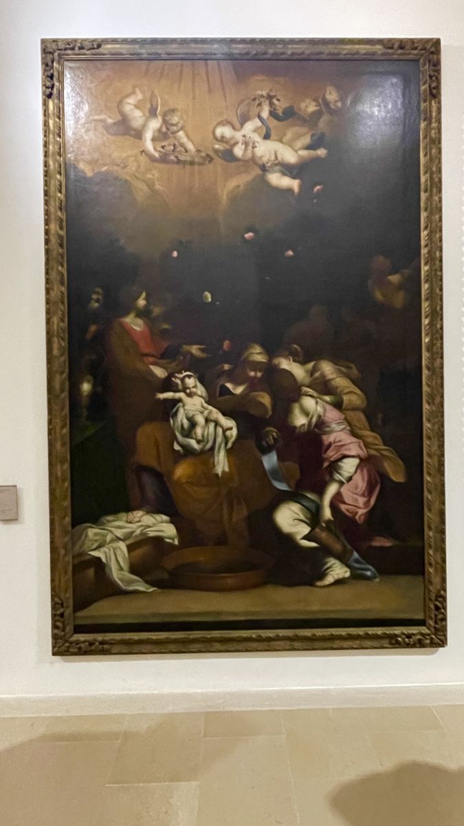 Historisches Gemälde im Museo de Mallorca in Palma Einzelnes Gemälde im Museo de Mallorca im Palacio Aiamans in Palma