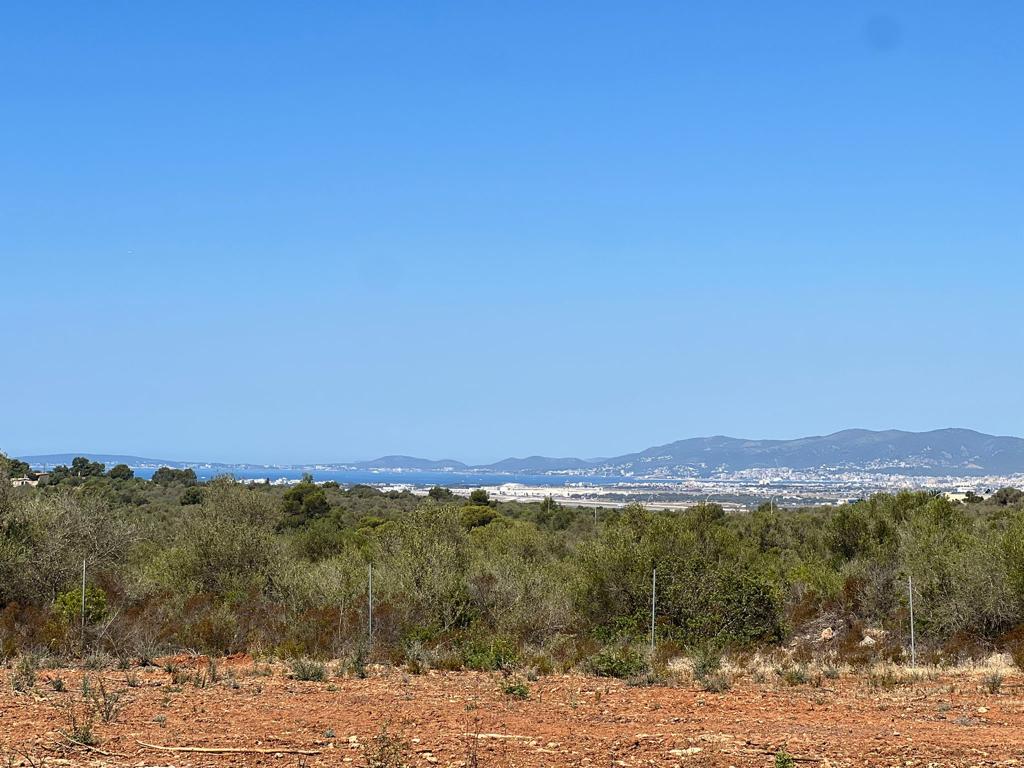 Azotea de una propiedad en Mallorca al atardecer con vistas mediterráneas